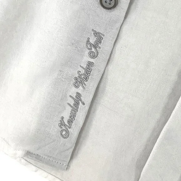 Robert Graham White Button Up LS Shirt Contrasting Collar Cuffs Classic - Picture 2 of 16